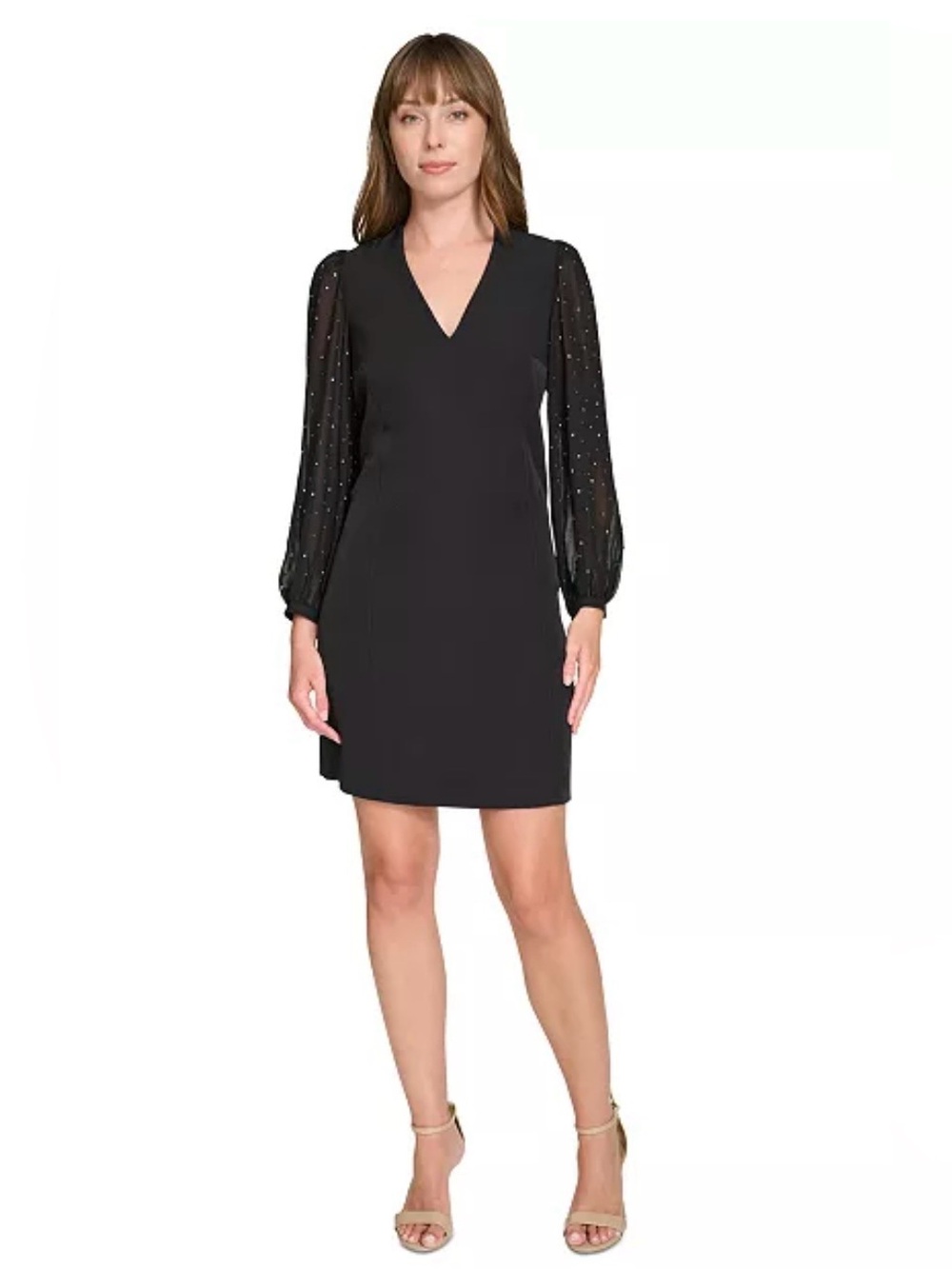 Tommy Hilfiger Studded Sleeve Shift Dress